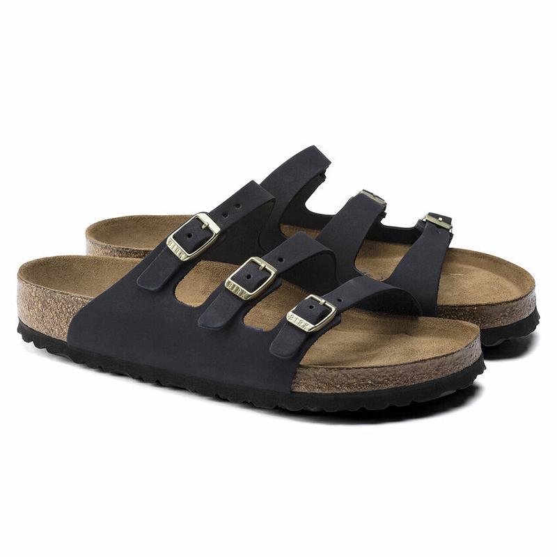 Florida Birkenstock Fresh Soft Footbed Midnight Nubuck Kozene Damske Čierne | SK 83ILH